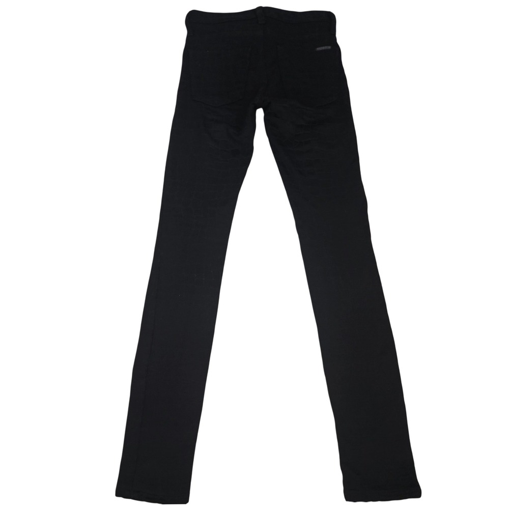 Hudson Barbara High Waist Super Skinny Jeans Size 25 Black Croc Print Textured - Picture 3 of 12